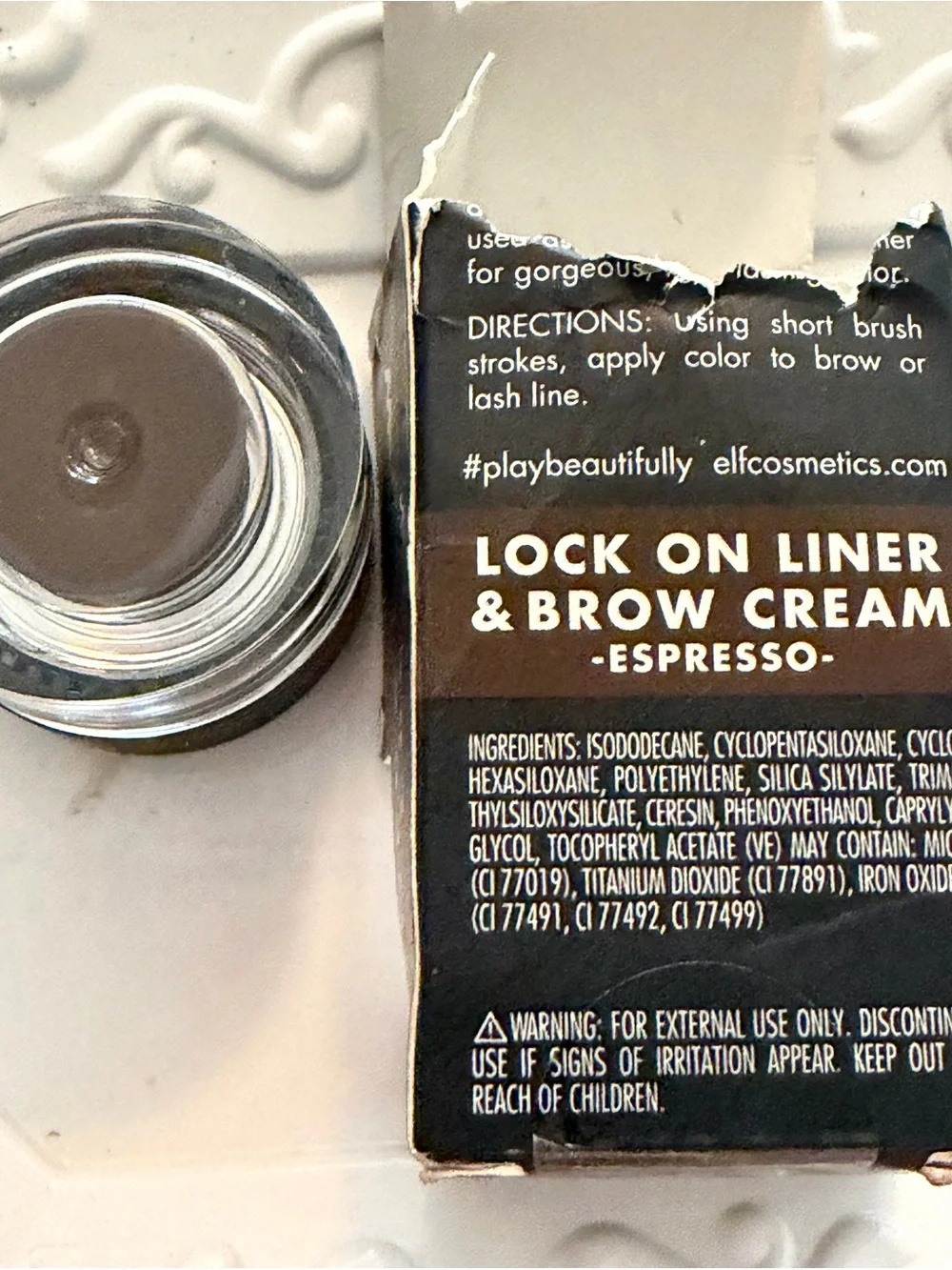 e.l.f. Lock On Liner & Brow Cream - Espresso Brown